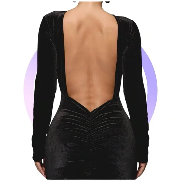 ❤️ NWT Elegant Black Cut-Out Maxi Dress ❤️ - Picture 6 of 11